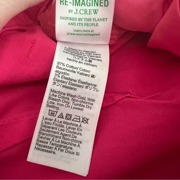 NWT J. Crew Chino Button Front Tie Waist Mini Skirt in Sweet Briar Pink - Picture 9 of 9